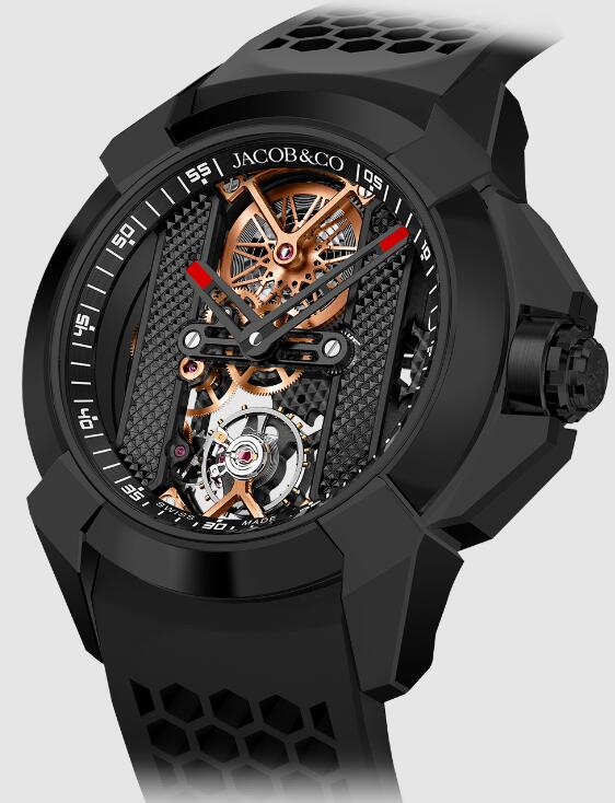 Jacob & Co. EPIC X BLACK DLC STEEL - BLACK INNER RING Watch Replica EX120.11.AB.AB.ABRUA Jacob and Co Watch Price